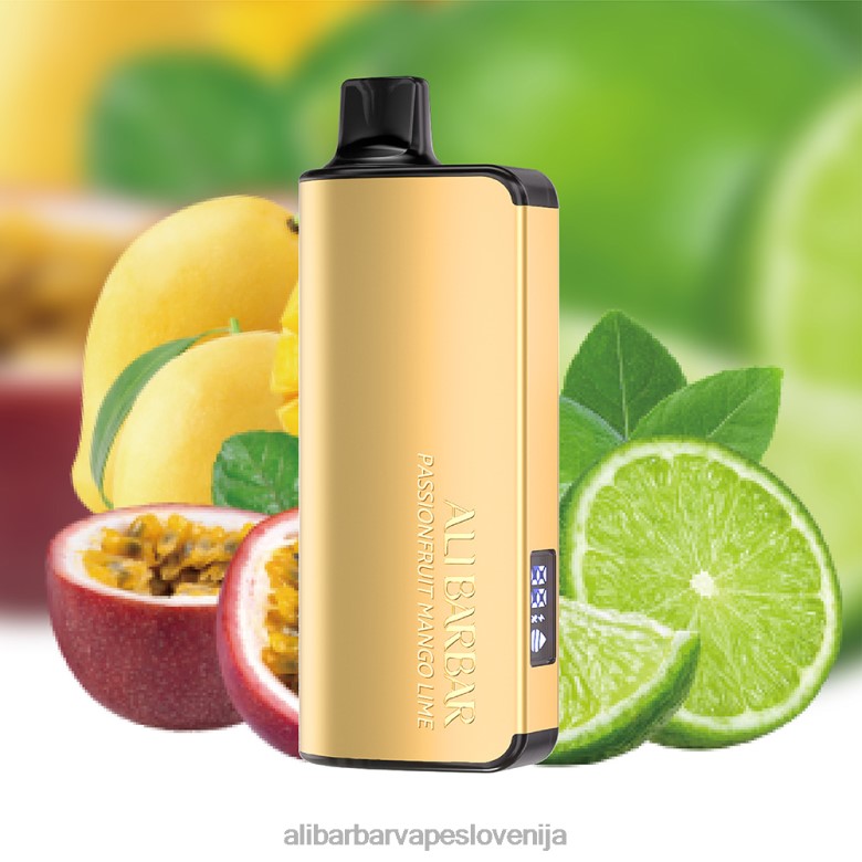 Alibarbar Vape Flavours - Alibarbar Ingot 9000 vape za enkratno uporabo 68N0022 pasijonka mango limeta