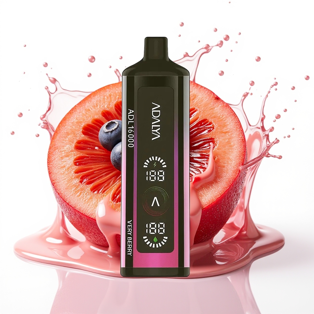Adalya ADL 16000 PRO Digital Screen Zelo Jagodna Enkratni Vape