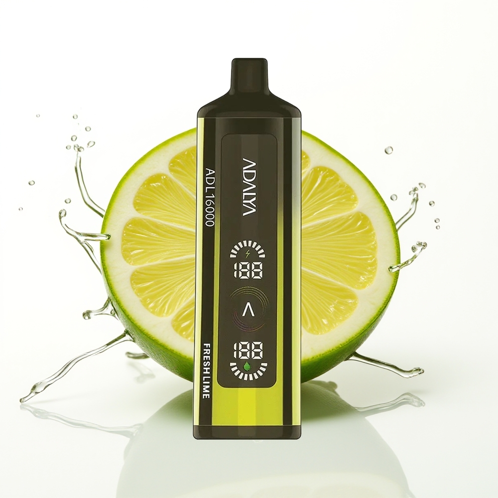 Adalya ADL 16000 PRO Puffs Enkratni Vape Sveže Limeta Digitalni Zaslon USB-C
