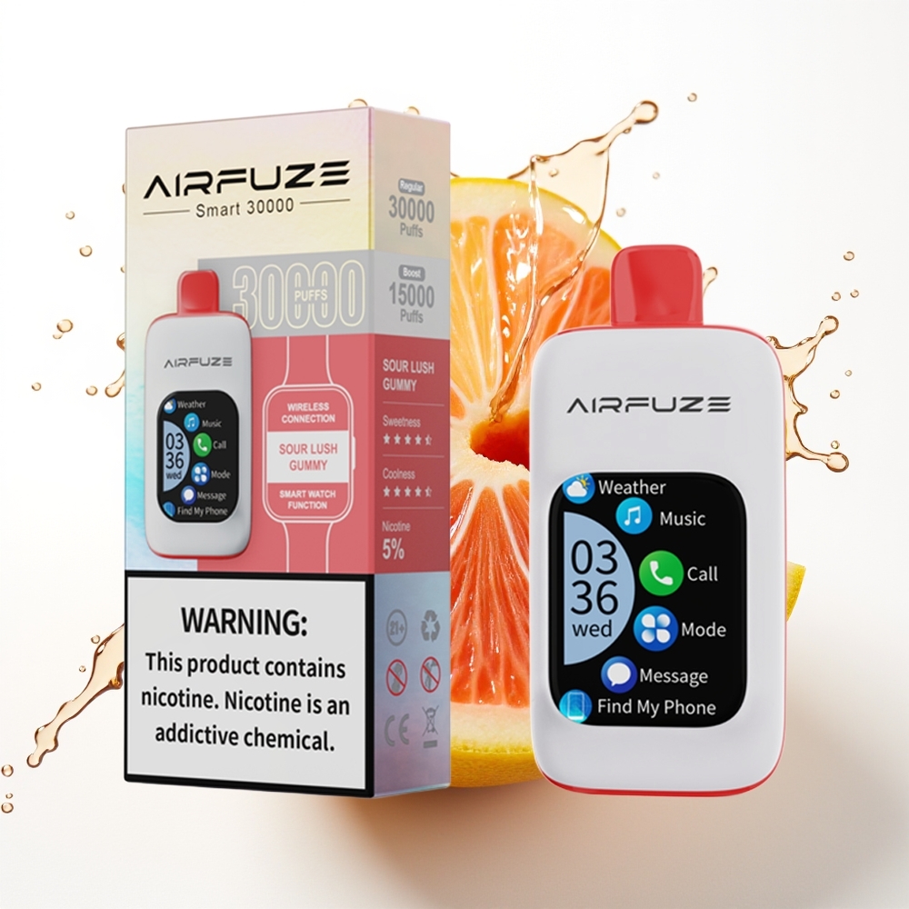 AirFuze Smart 30000 Puff Enkratni Vape Kislo Sočni Gumi z 5% Nikotina in Type-C