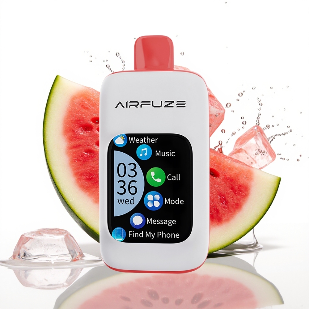 AirFuze Smart 30000 Puffs 5% Nikotin 900mAh Tipkaljiv Zaslon Lubenica Led