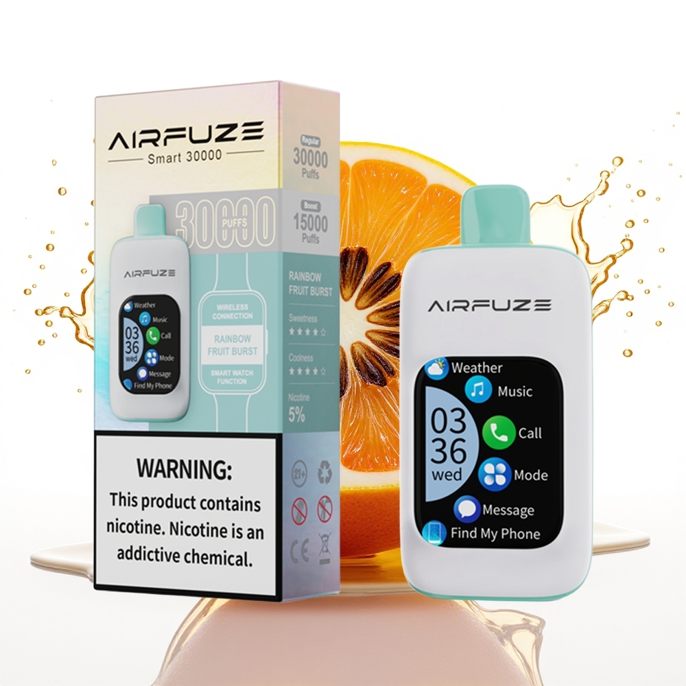 AirFuze Smart 30000 Puffs 900mAh Type-C Enkratni Vape Mavrični Sadni Izhod