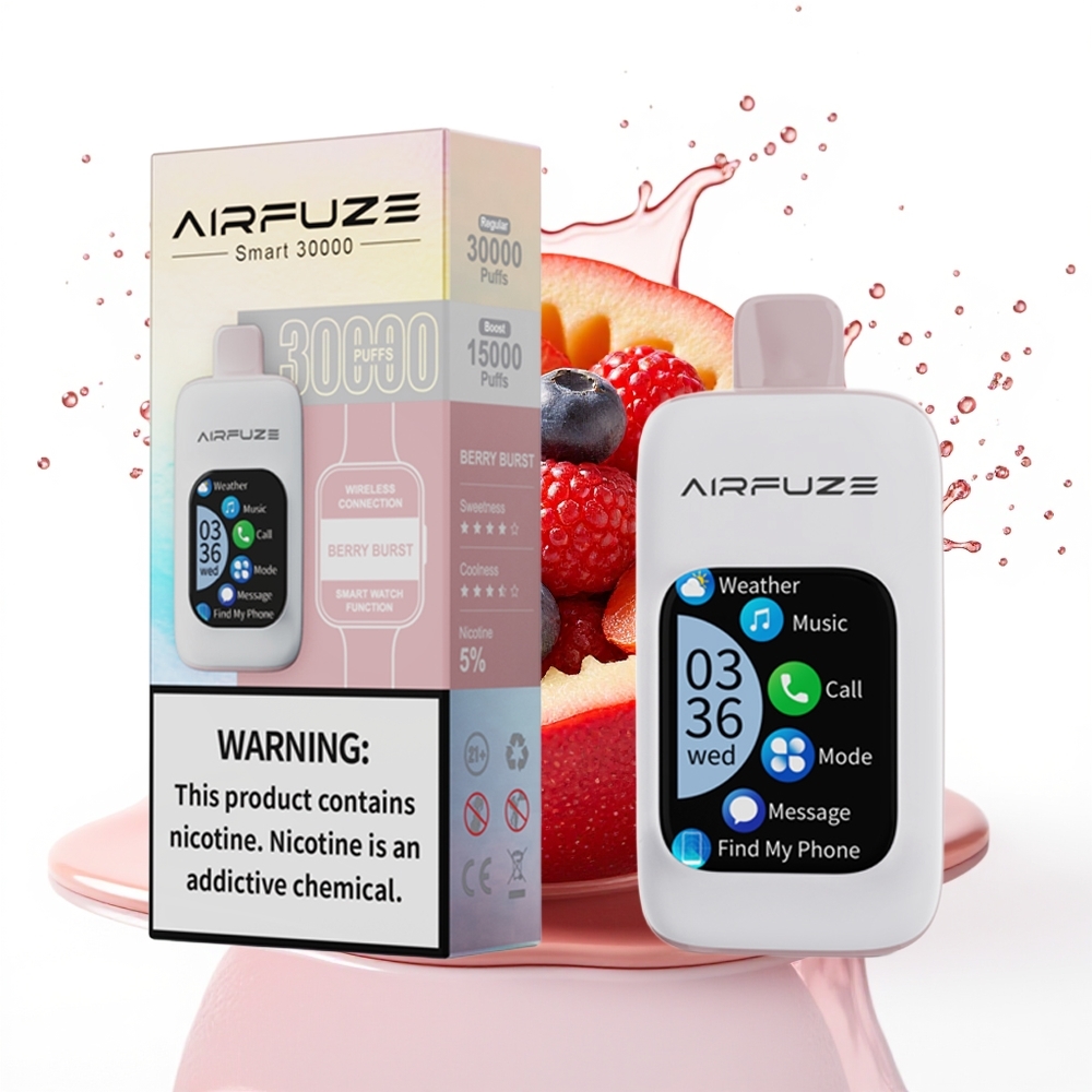 AirFuze Smart 30000 Puffs 900mAh Type-C Sodobni Vape Jagodni Izbruh