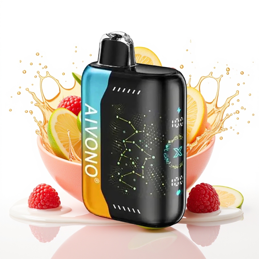 Aivono Aim Boom 25000 Puffs 28ml 650mAh Enkratni Vape Malina Breskev Limeta
