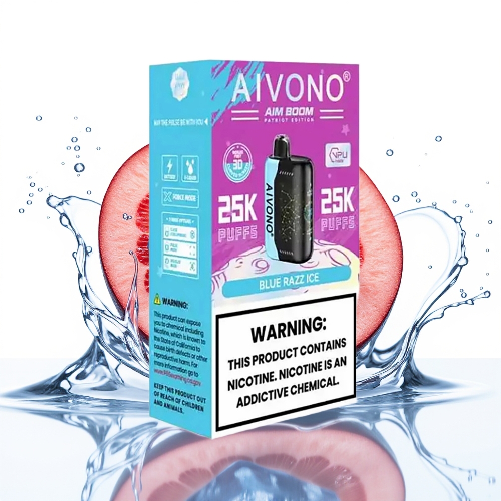 Aivono Aim Boom 25000 Puffs 28ml Modra Malina Led Enkratni Vape
