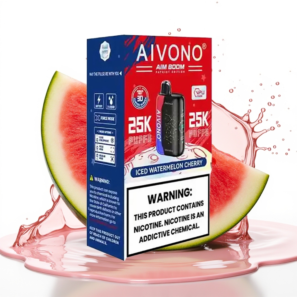 Aivono Aim Boom 25000 Puffs 28ml Tipkovna Češnja Ledenega Lubenjca