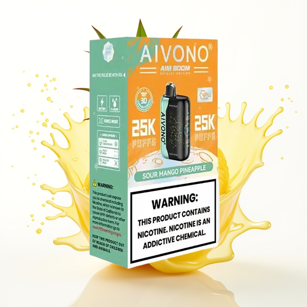 Aivono Aim Boom 25000 Puffs Kislo Mango Ananas 28ml 650mAh