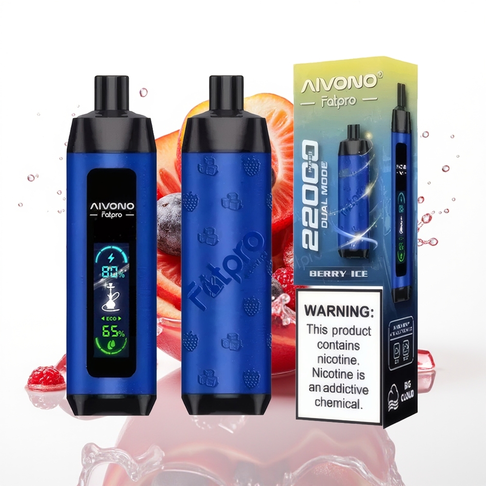 Aivono Aim Fatpro 22000 Puffs 28ml 0,6 ohm Jagoda Led Enkratni Vape