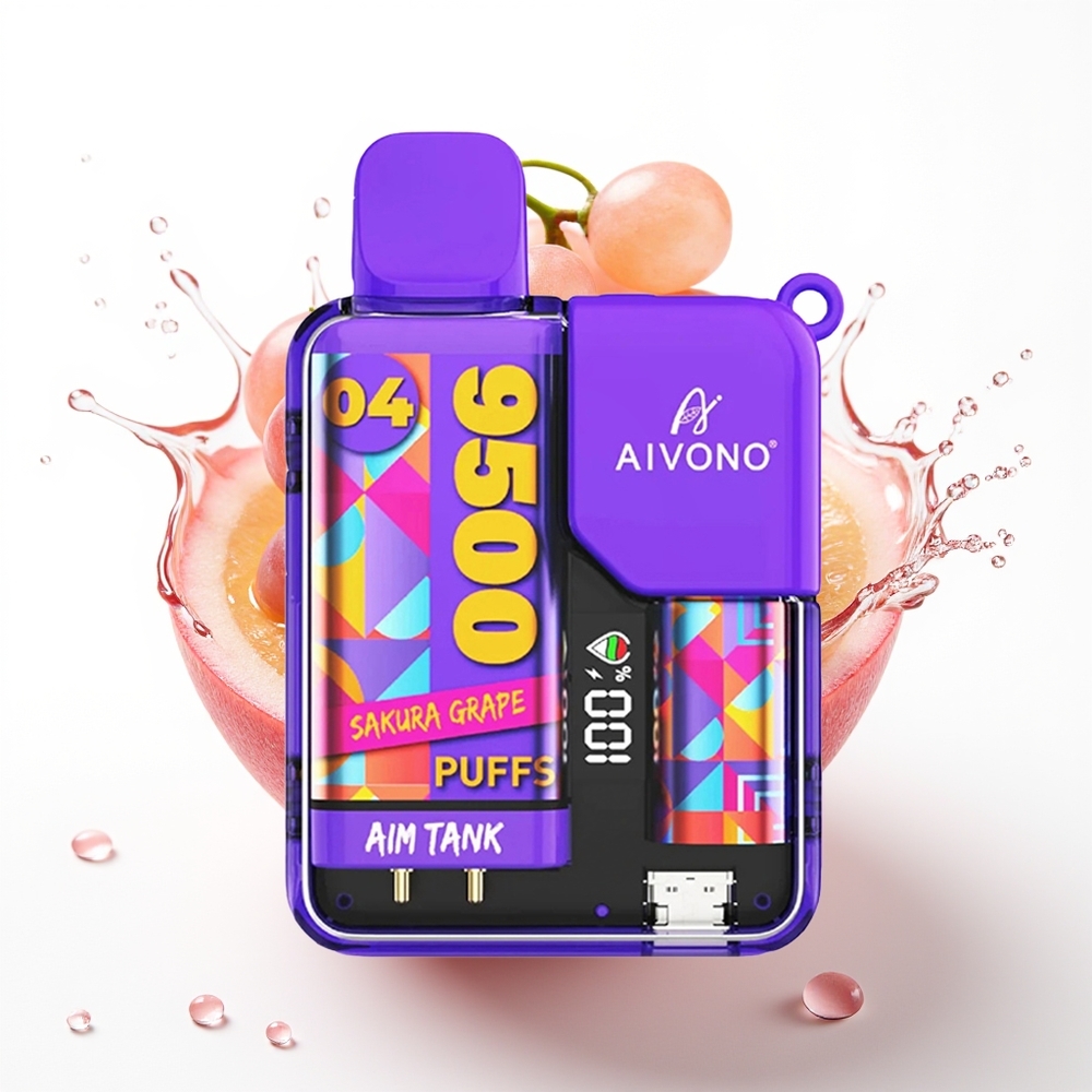 Aivono Aim Tank 9500 Puffs 18ml LCD Sakura Grozdje