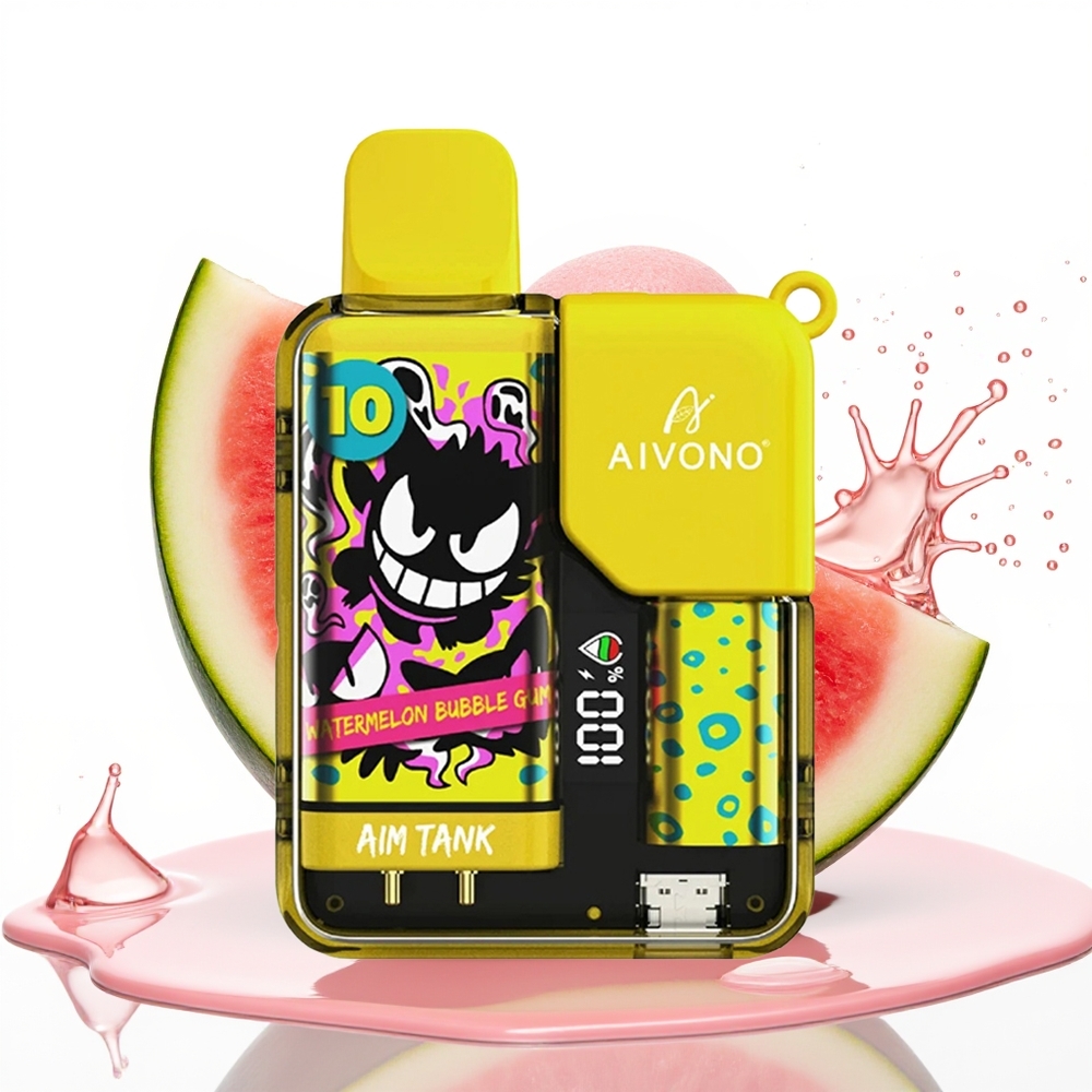 Aivono Aim Tank 9500 Pufi 18ml Lubenica Žvečilni Gumi Enkratni Vape