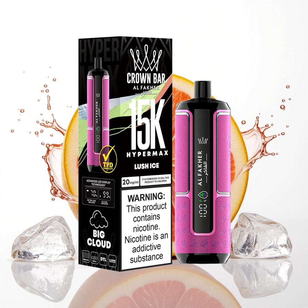 Al Fakher Crown Bar 15K Hypermax Ledení Vonj Hypermax Enkratni Vape Kit