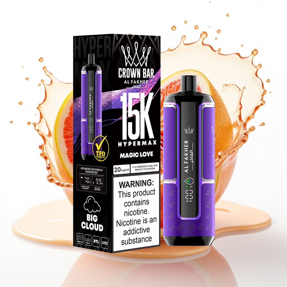 Al Fakher Crown Bar 15K Hypermax Magična Ljubezen Prenosni 22ml 600mAh