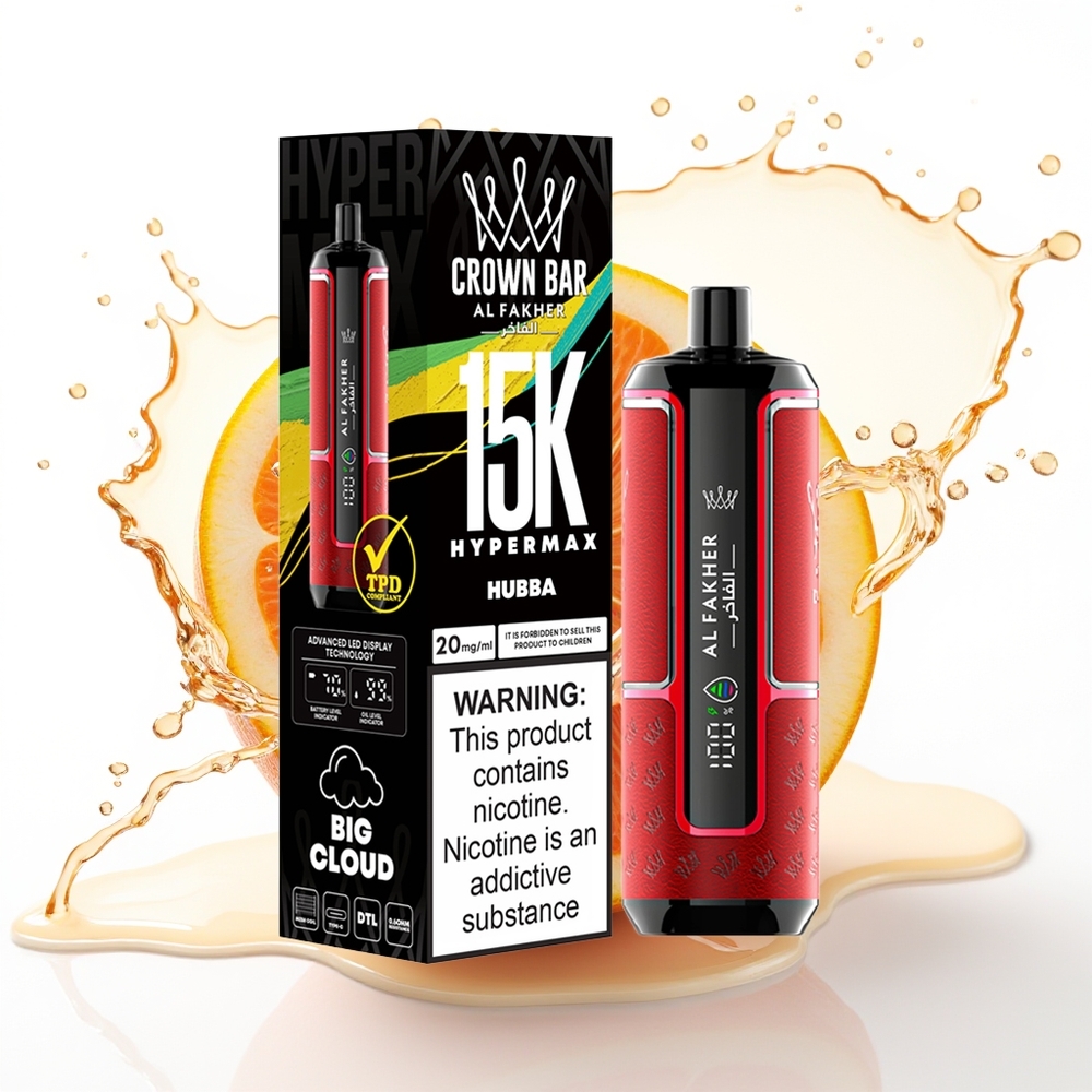 Al Fakher Crown Bar 15K Hypermax Prenosna Elektronska Cigareta z 22ml in 600mAh