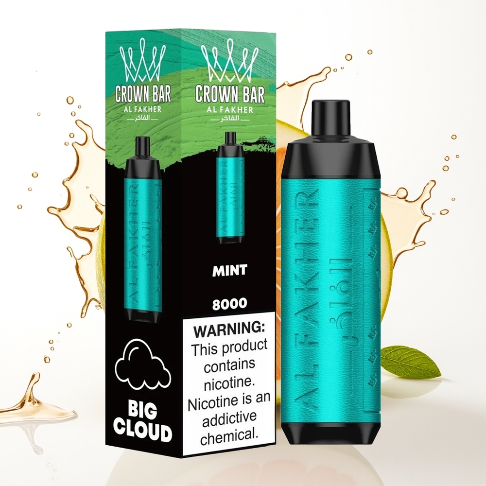 Al Fakher Crown Bar 8000 Crystal Enkratna Vapa Meta z 18ml in 8000 Potegi