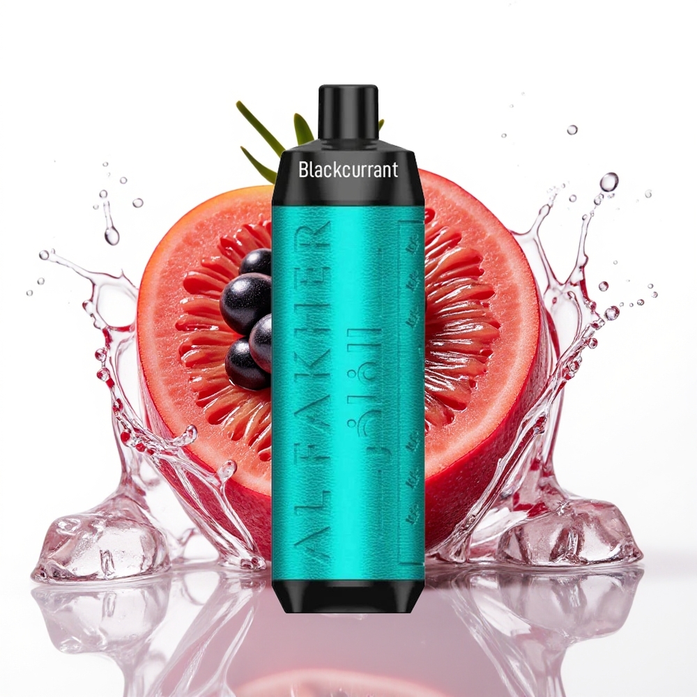 Al Fakher Crown Bar 8000 Crystal Enkratna Vape Črni Ribez Led 18ml 8000 Potegov