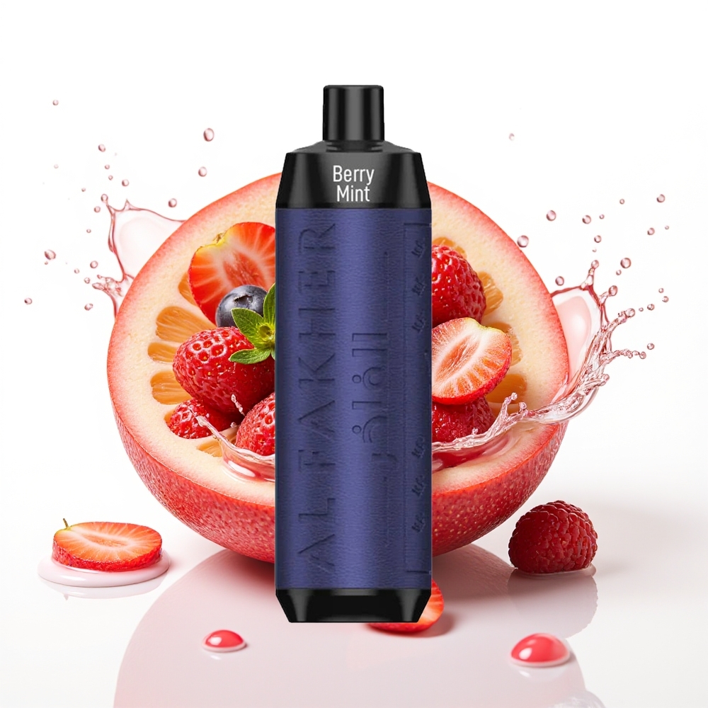 Al Fakher Crown Bar 8000 Crystal Enkratni Vape Jagoda Meta z 18ml in 8000 Puffi