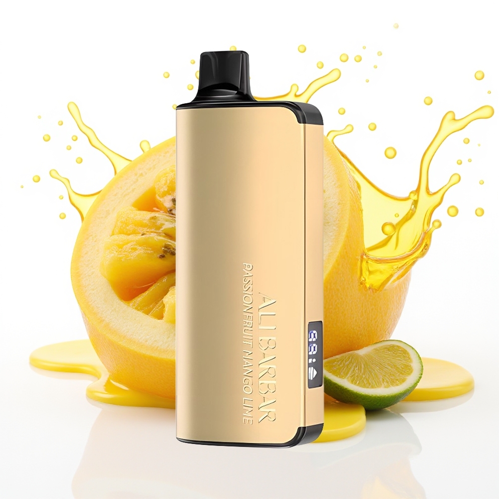 Alibarbar Ingot 9000 Puffs 22ml 2350mah Pasijonska Mango Apnenčna Enkratni Vape