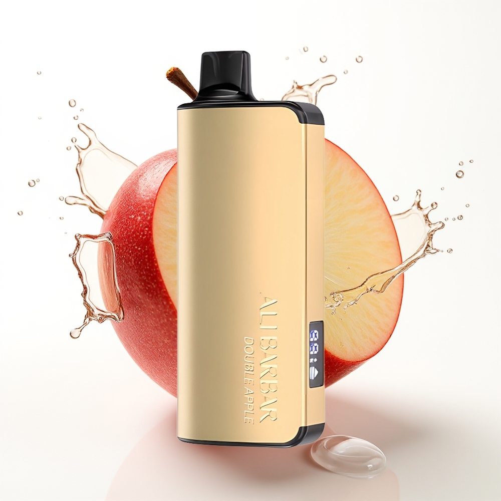 Alibarbar Ingot 9000 Puffs Dvojno Jabolko 22ml 2350mAh Enkratni Vape