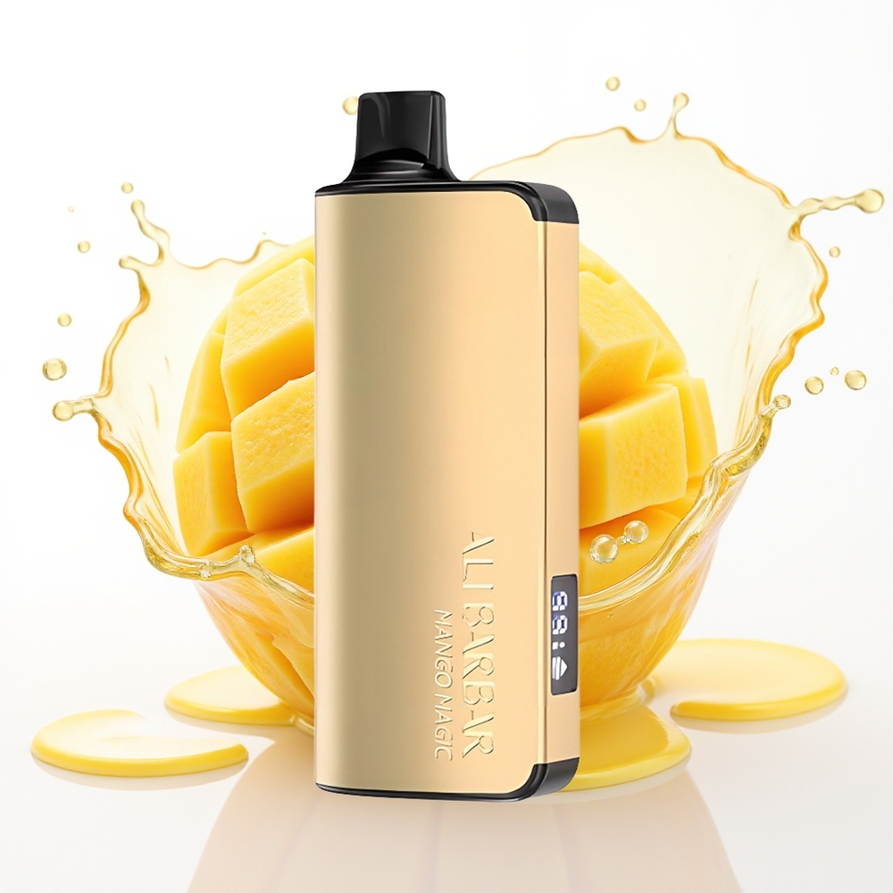 Alibarbar Ingot 9000 Pufov 22ml LED Enkratni Vape Mango Čarobnost
