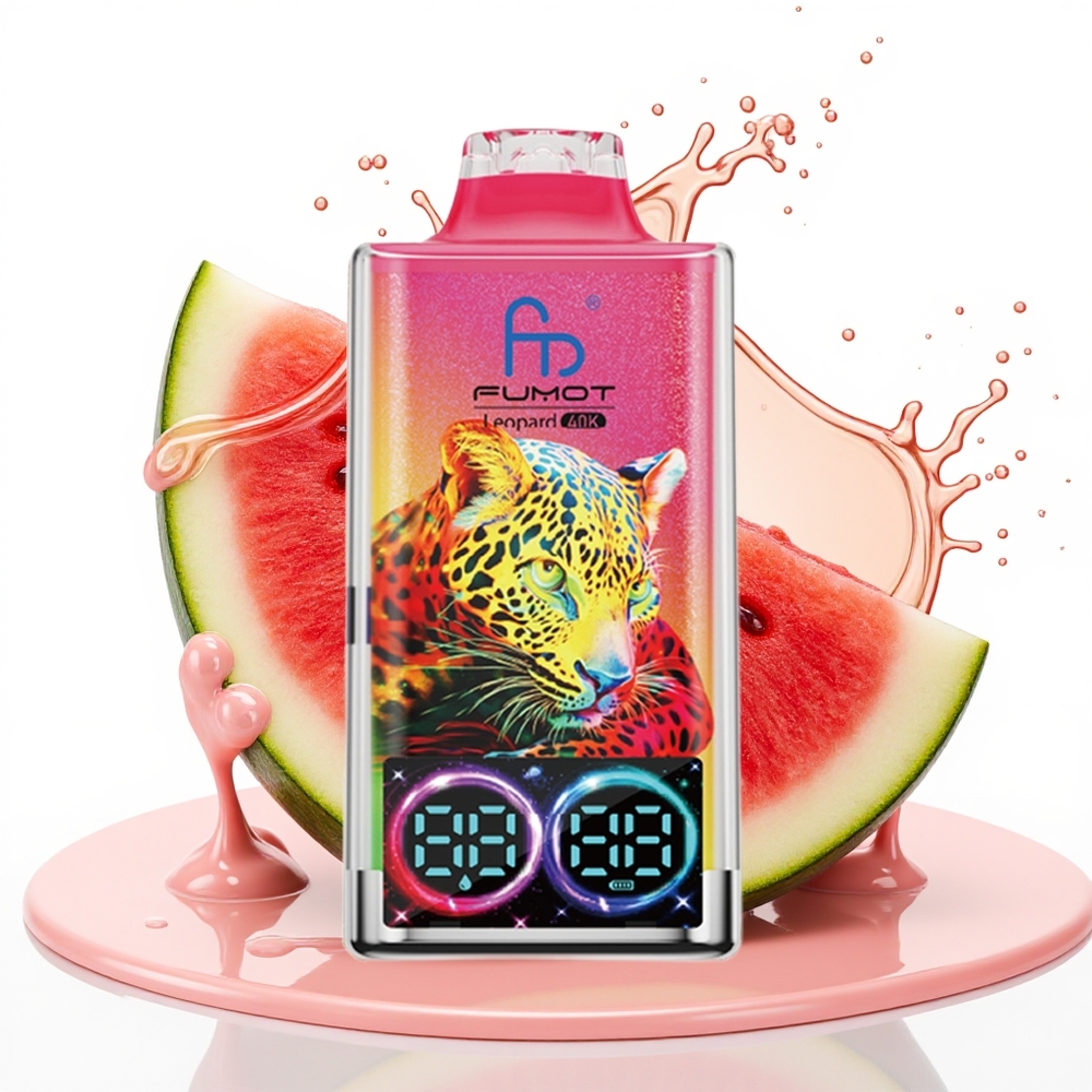 Fumot Leopard 40K Puffs Enkratna Vape Jagoda Lubenica Dual Mesh 5% Nicotine