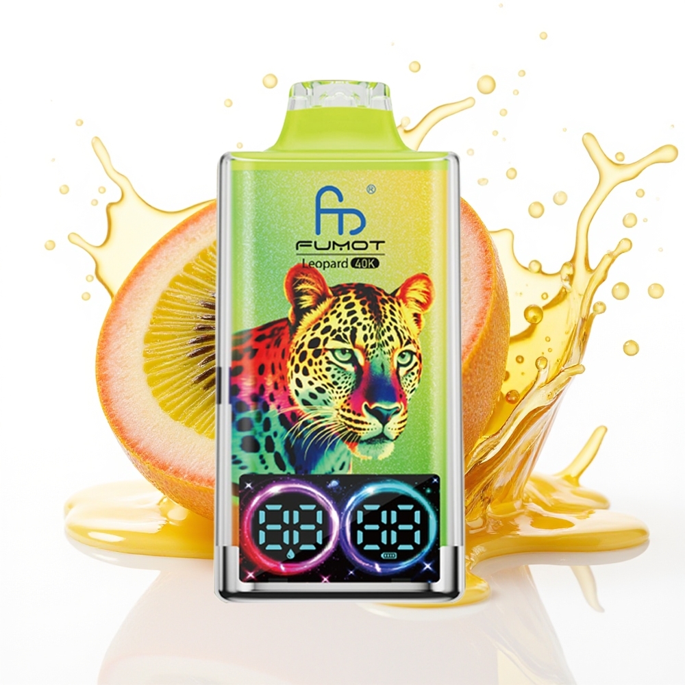 Fumot Leopard 40K Puffs Enkratna Vape Kiwi Pasijonka Guava 5% Dual Mesh