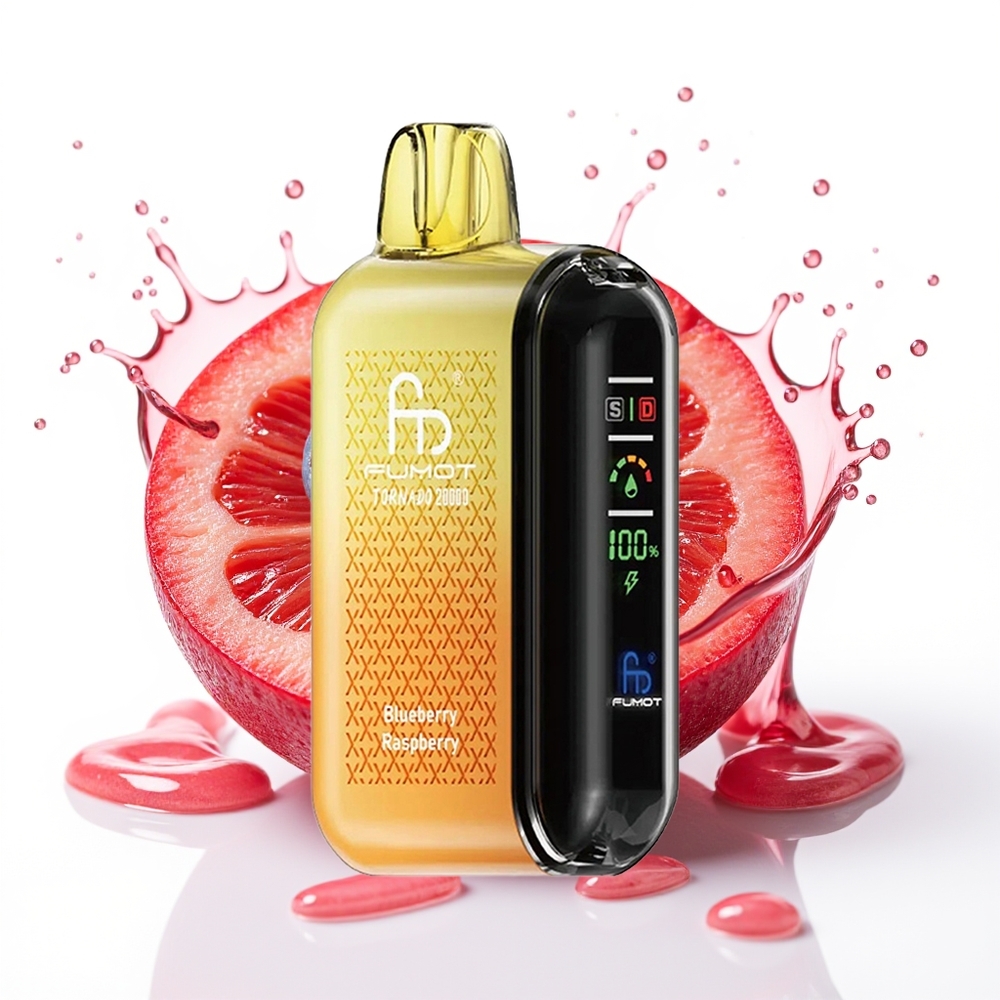 Fumot Tornado 20000 Puffs Dual Mesh Smart Display Borovnica Malina