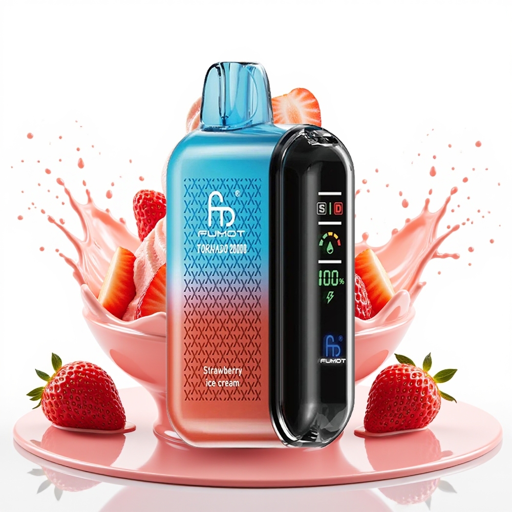 Fumot Tornado 20000 Puffs Dual Mesh Smart Display Jagoda Sladoled