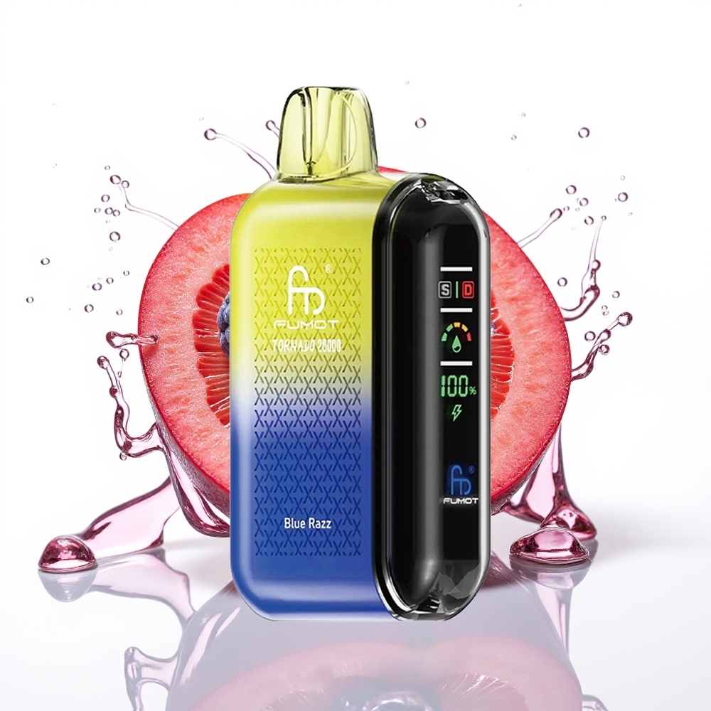 Fumot Tornado 20000 Puffs Dual Mesh Smart Display Modra Malina