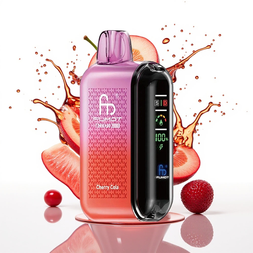 Fumot Tornado 20000 Puffs Dual Mesh Smart Display Češnjeva Kola