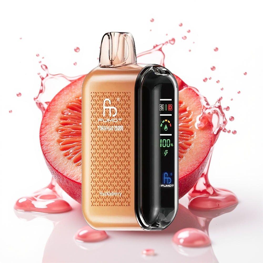 Fumot Tornado 20000 Puffs Dvojni Mesh Coil in 20ml Kapaciteta Huckleberry