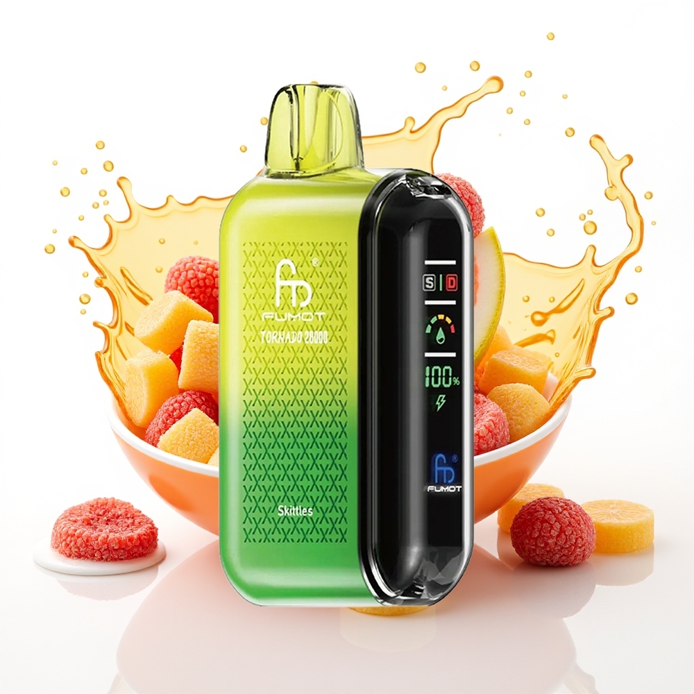 Fumot Tornado 20000 Pufov Dual Mesh Coil Smart Display Skittleji