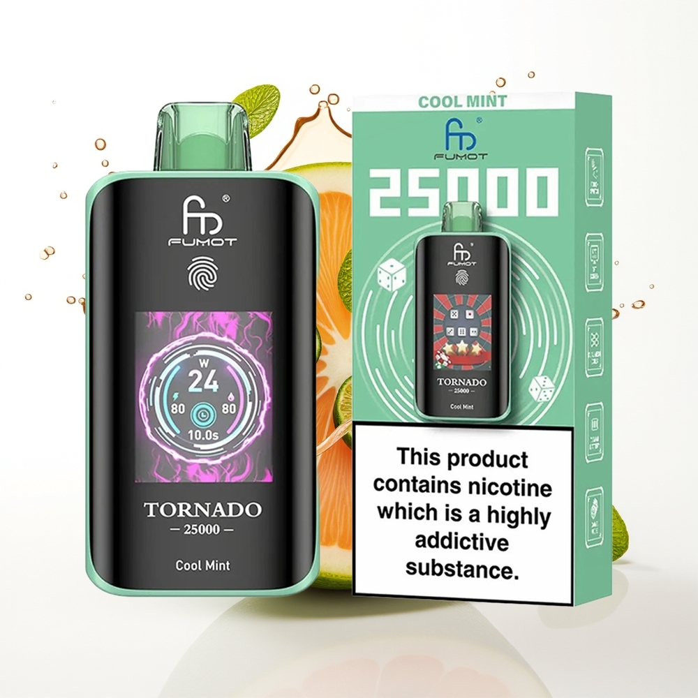 Fumot Tornado 25000 Puffs 20ml 700mAh Hladna Meta Enkratni Vape