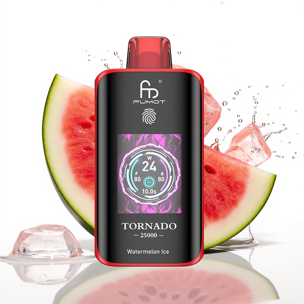 Fumot Tornado 25000 Puffs 20ml 700mAh Lubenica Led Enkratni Vape