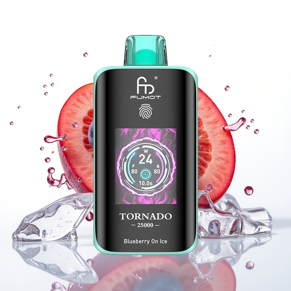 Fumot Tornado 25000 Puffs 20ml 700mAh Tipka Modra Jagoda na Ledu