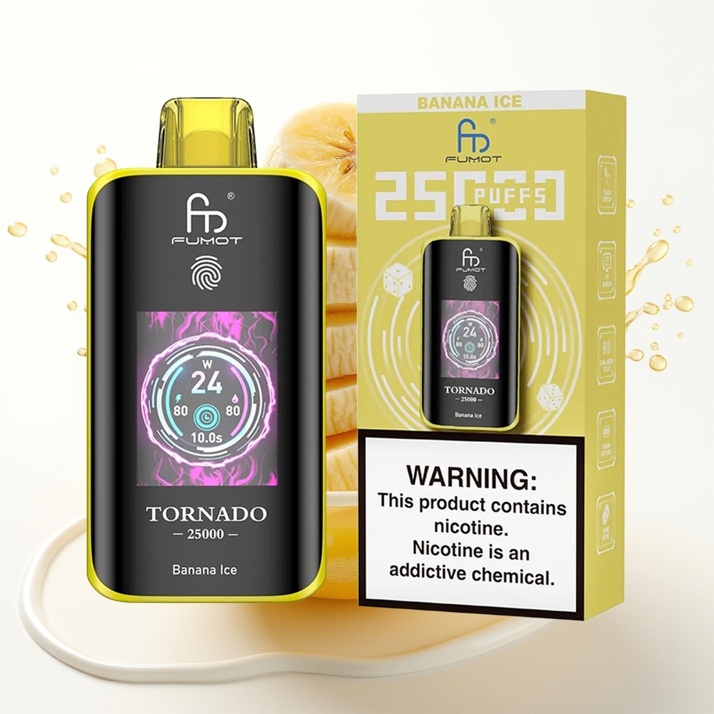 Fumot Tornado 25000 Puffs 20ml Bananovec LED Ekran