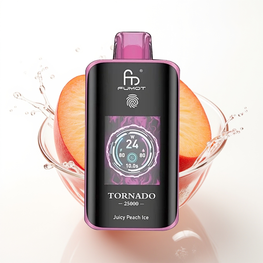 Fumot Tornado 25000 Puffs 700mAh 20ml Sočni Breskvi Led
