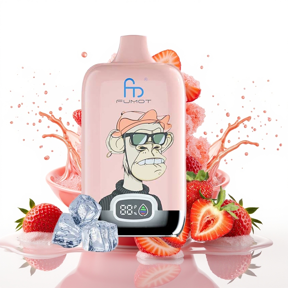 Fumot Tornado Digital Box 12000 Puffs Enkratna Vape Jagodni Led 20ml 67g