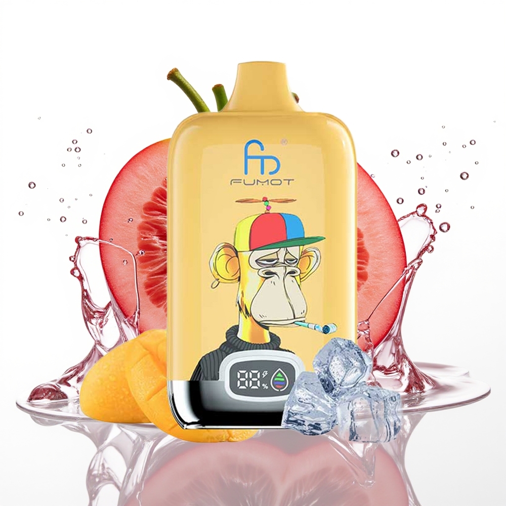 Fumot Tornado Digital Box 12000 Pufov Enkratni Vape Grozdji Led z 20ml in Mesh Coil