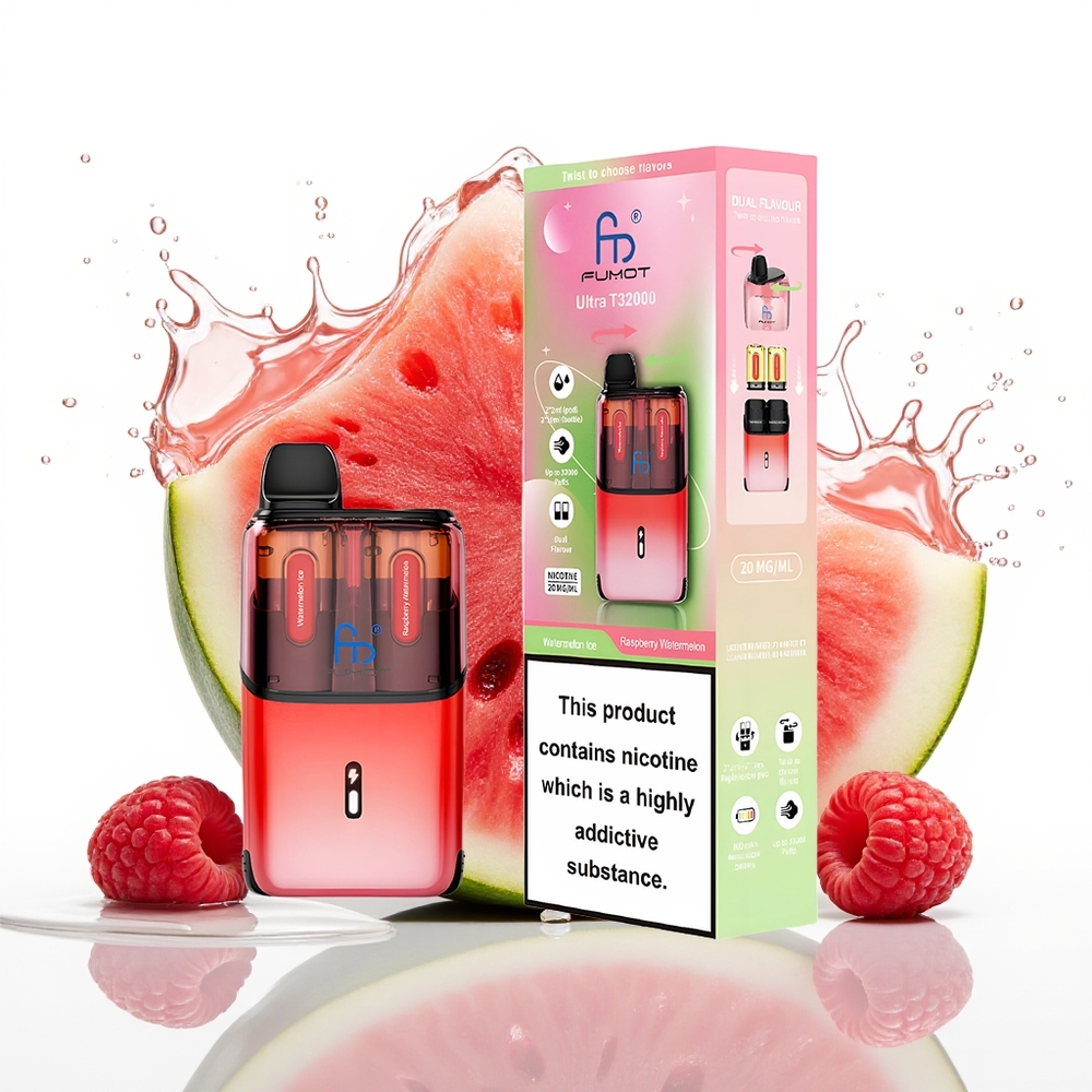 Fumot Ultra T32000 24ml 800mAh Enkratna Vape Lubenica Led - Malina Lubenica