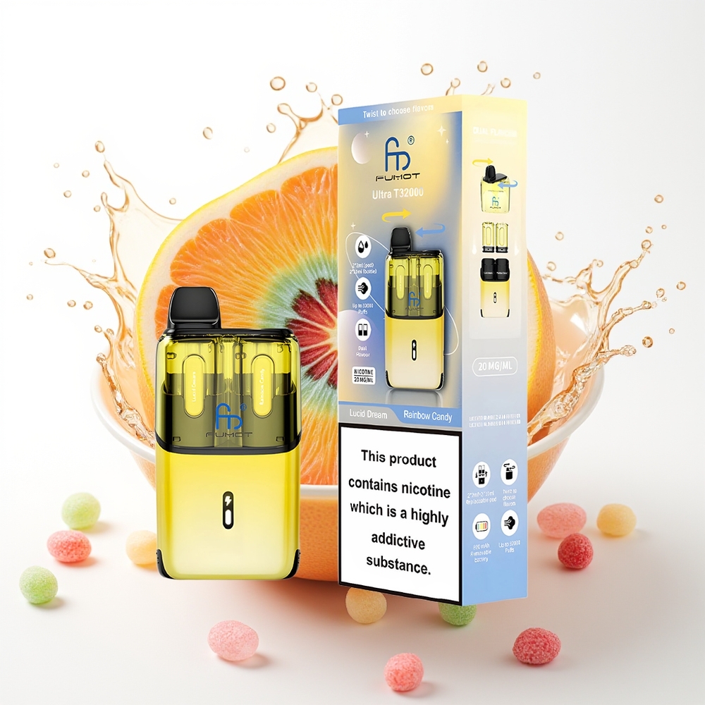 Fumot Ultra T32000 Enkratna Vapa 24ml 20mg Mavrične Bonbone