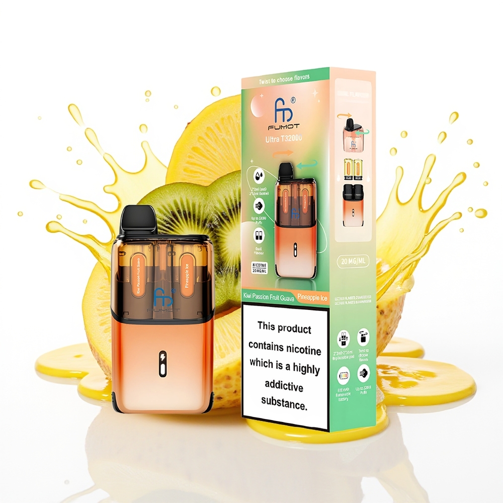 Fumot Ultra T32000 Enkratni Vape Sladko Grenko Guava - Ananas Led z 32000 Pufi in 24ml