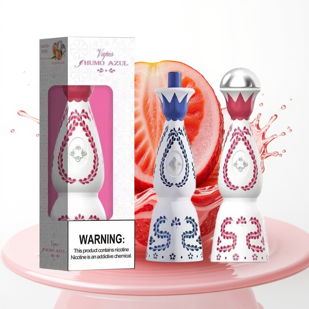 HUMO Azul 15000 Puffs 20mL 5% Nikotina Disposalni Vape Jagoda Mehurčki Gumi