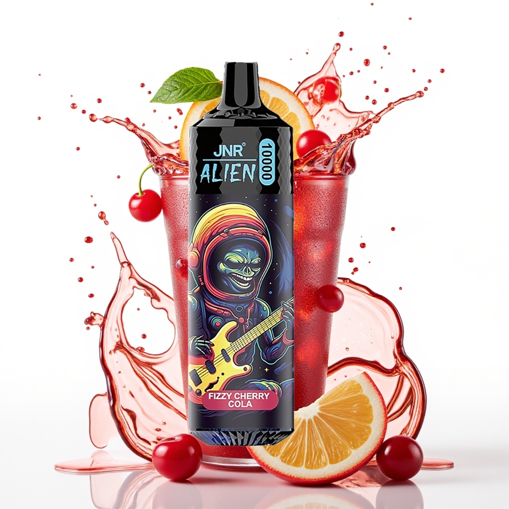 JNR Alien 10000 Puffov RGB LED Tipkovni Baterijski Fizzy Češnja Kola