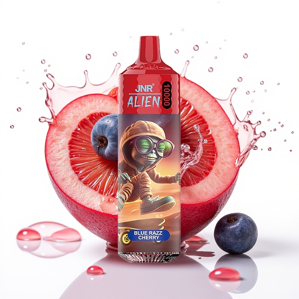 JNR Alien 10000 Puffs 20ml RGB Modra Malina Češnja