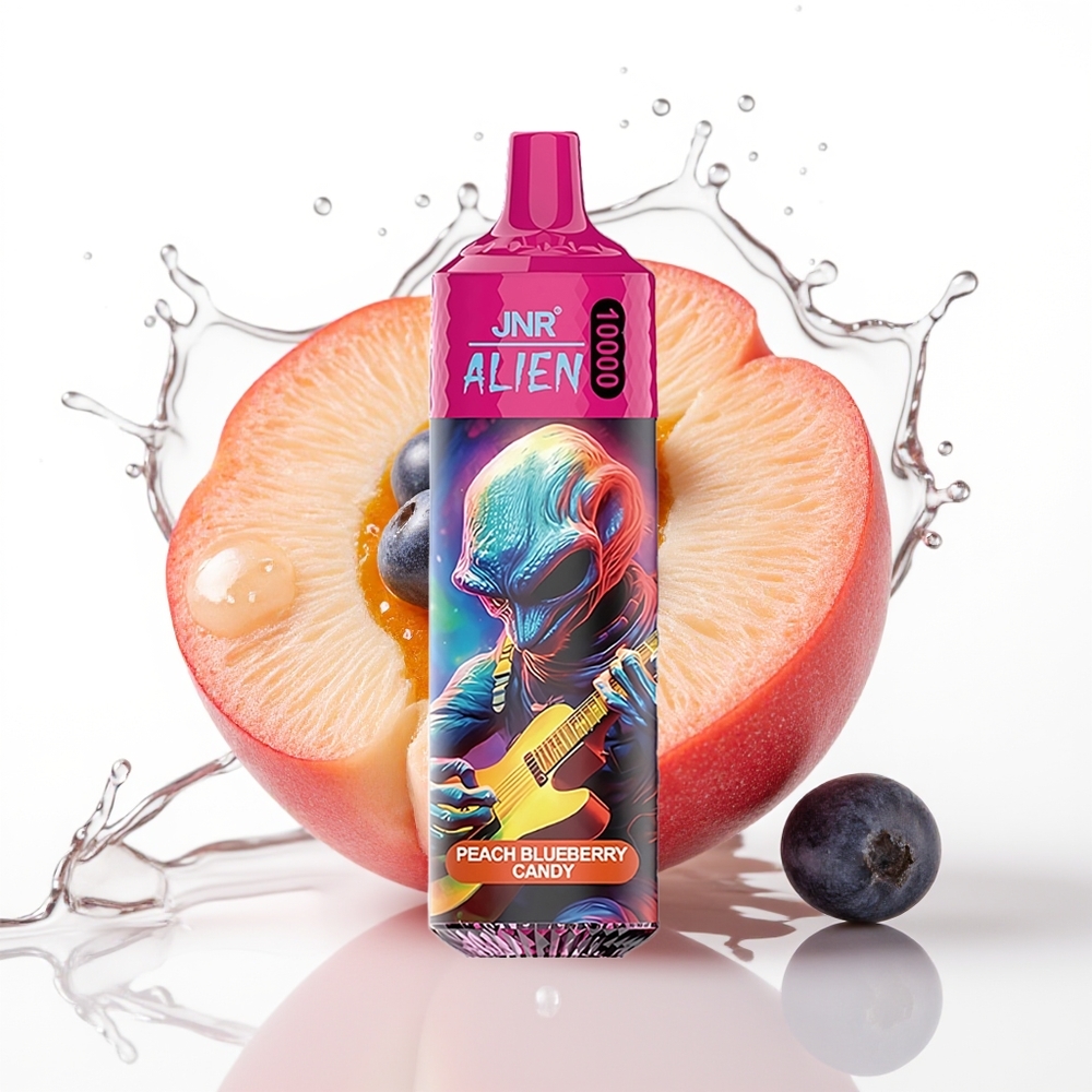 JNR Alien 10000 Puffs 850mAh RGB Breskva Borovnica Candy