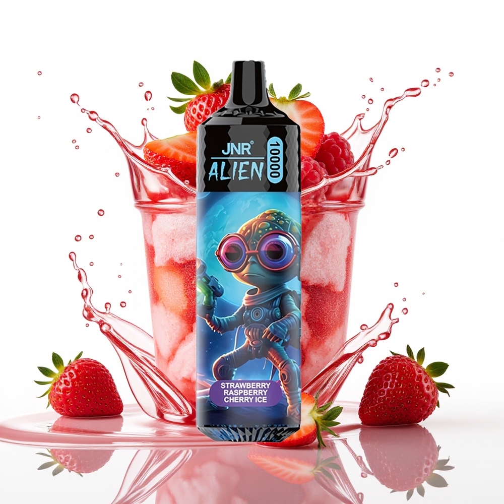 JNR Alien 10000 Puffs 850mAh RGB Jagoda Malina Češnja Led