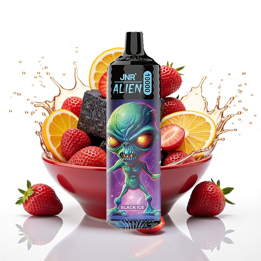 JNR Alien 10000 Puffs 850mAh Črni Led Enkratni Vape