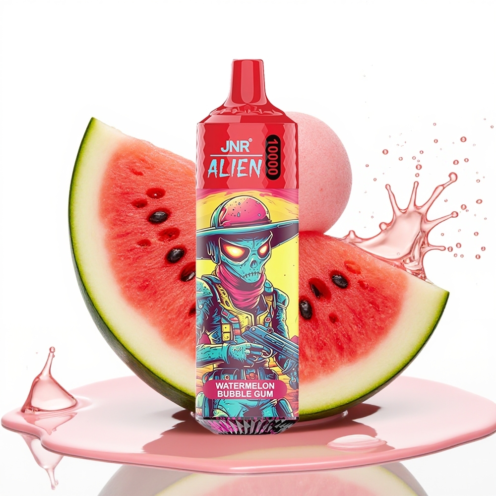 JNR Alien 10000 Puffs Tipkovna Hitrost in RGB Luči Lubenice Bubble Gum