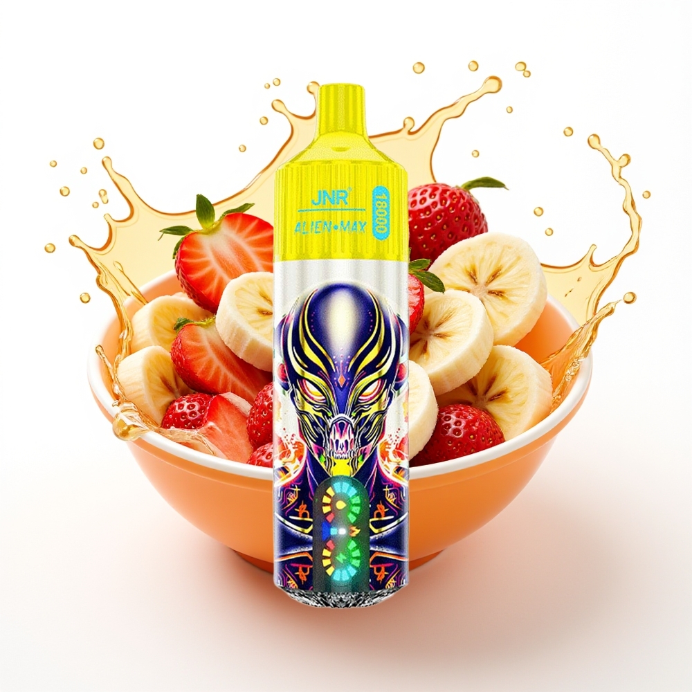 JNR Alien Max 18000 Puffs Dual Mesh 28ml Japko Banana Sladoled Enkratni Vape
