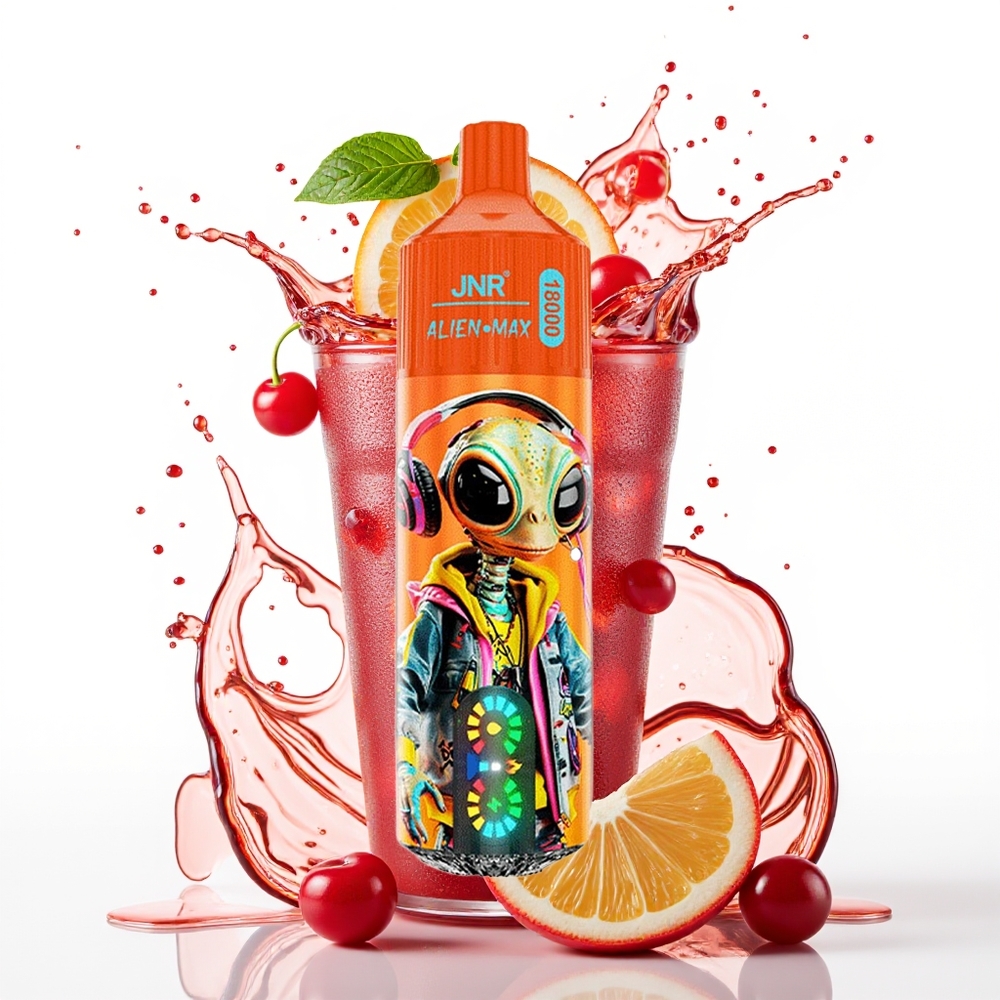 JNR Alien Max 18000 Puffs Dvojno Jedro Fizzy Češnjevi Kola
